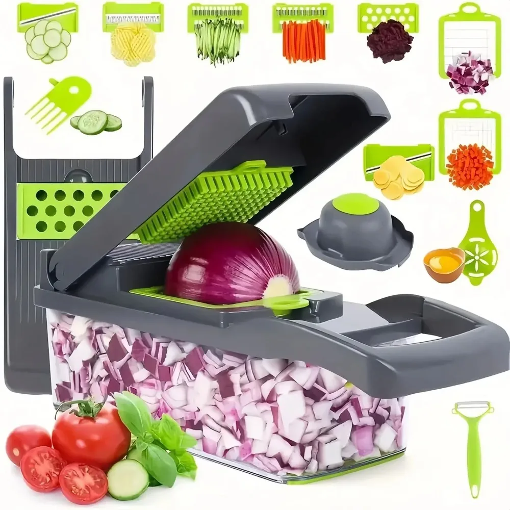 Onion Holder Slicer - Multifunctional Vegetable Chopper Handle Food Grate