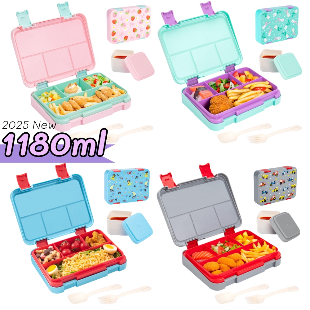 Meal Prep Lunch - 40oz Cartoon Pattern Bento Lunch Box