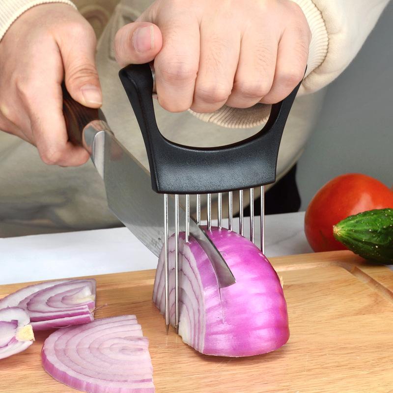 Stainless Steel Onion Cutter H - Onion Holder Slicer 评论和价格