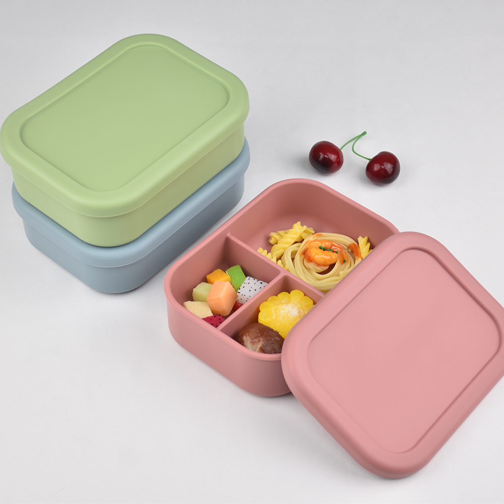 3-Compartment Food Grade Silic - Meal Prep Lunch 评论和价格