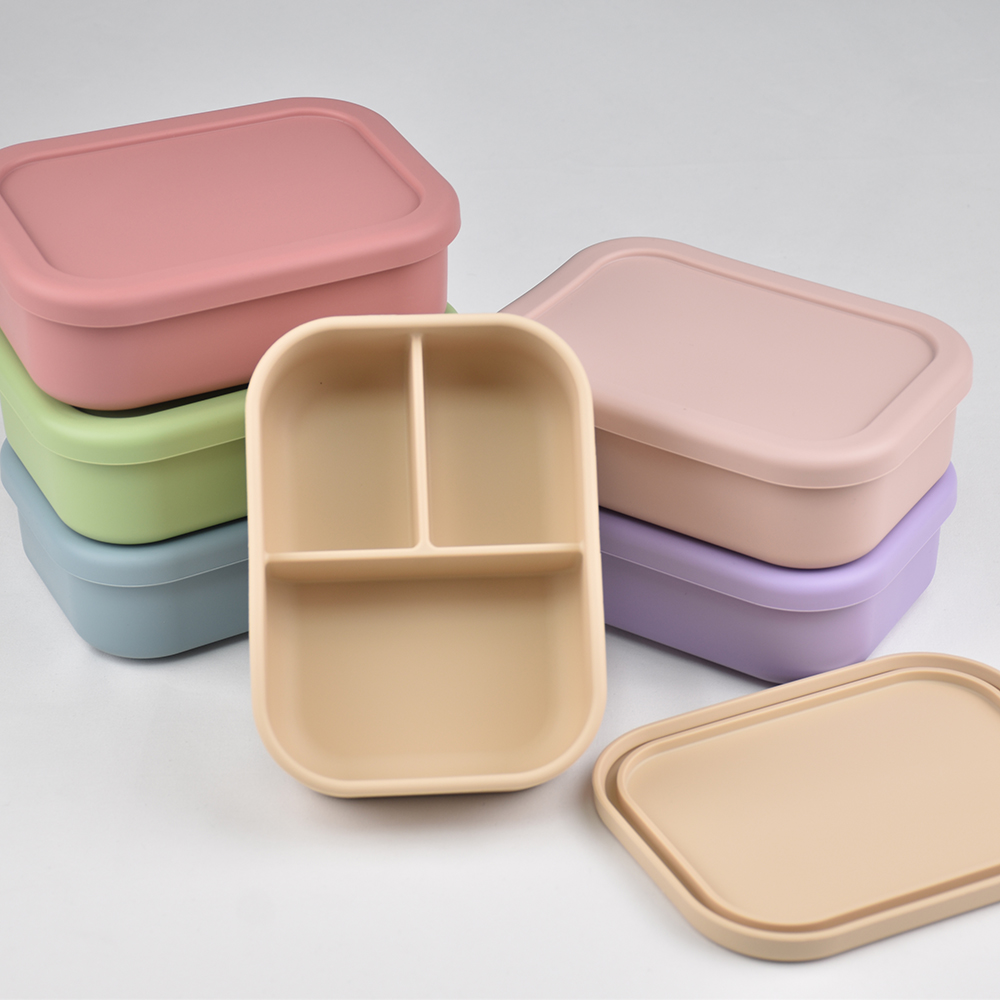 3-Compartment Food Grade Silic - Meal Prep Lunch 评论和价格