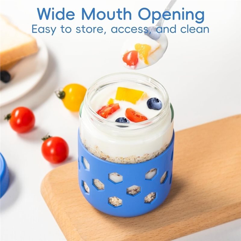 ABUI-Glass Jars With Airtight  - Meal Prep Oatmeal Jars 评论和价格