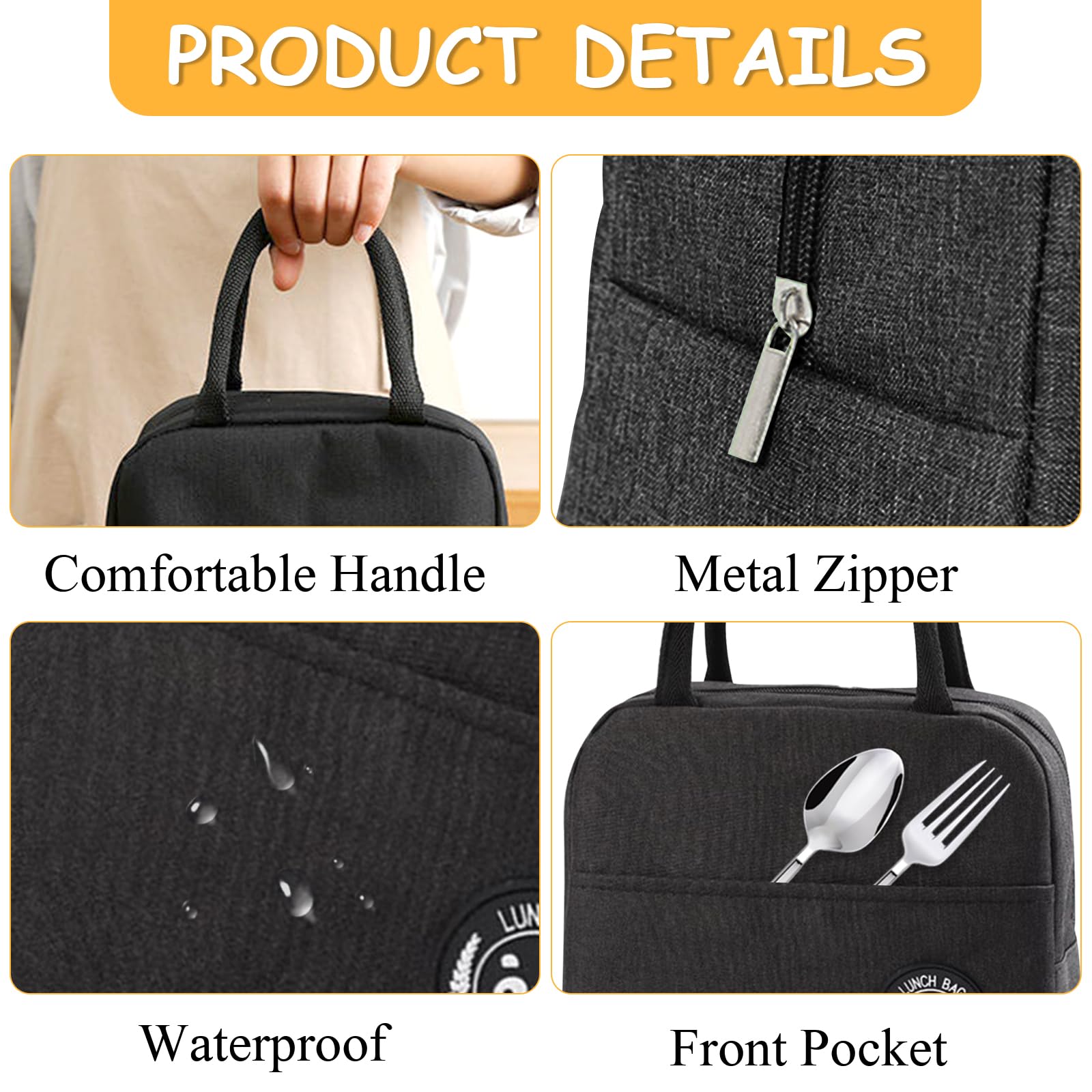Lunch Bag Insulated Cooler Bag - Meal Prep Bag 评论和价格