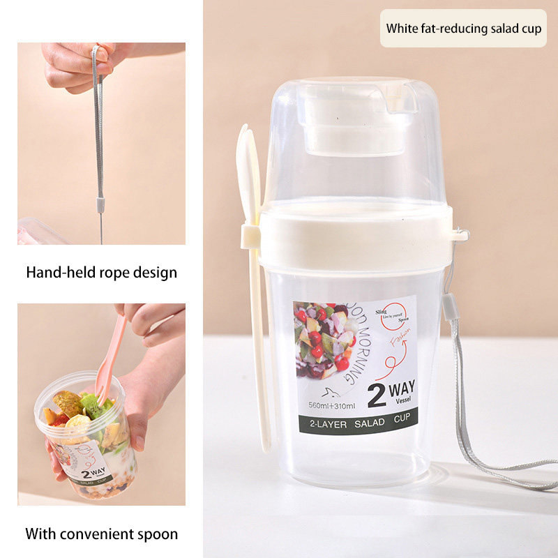 Portable Breakfast Salad Cup W - Meal Prep Oatmeal Jars 评论和价格