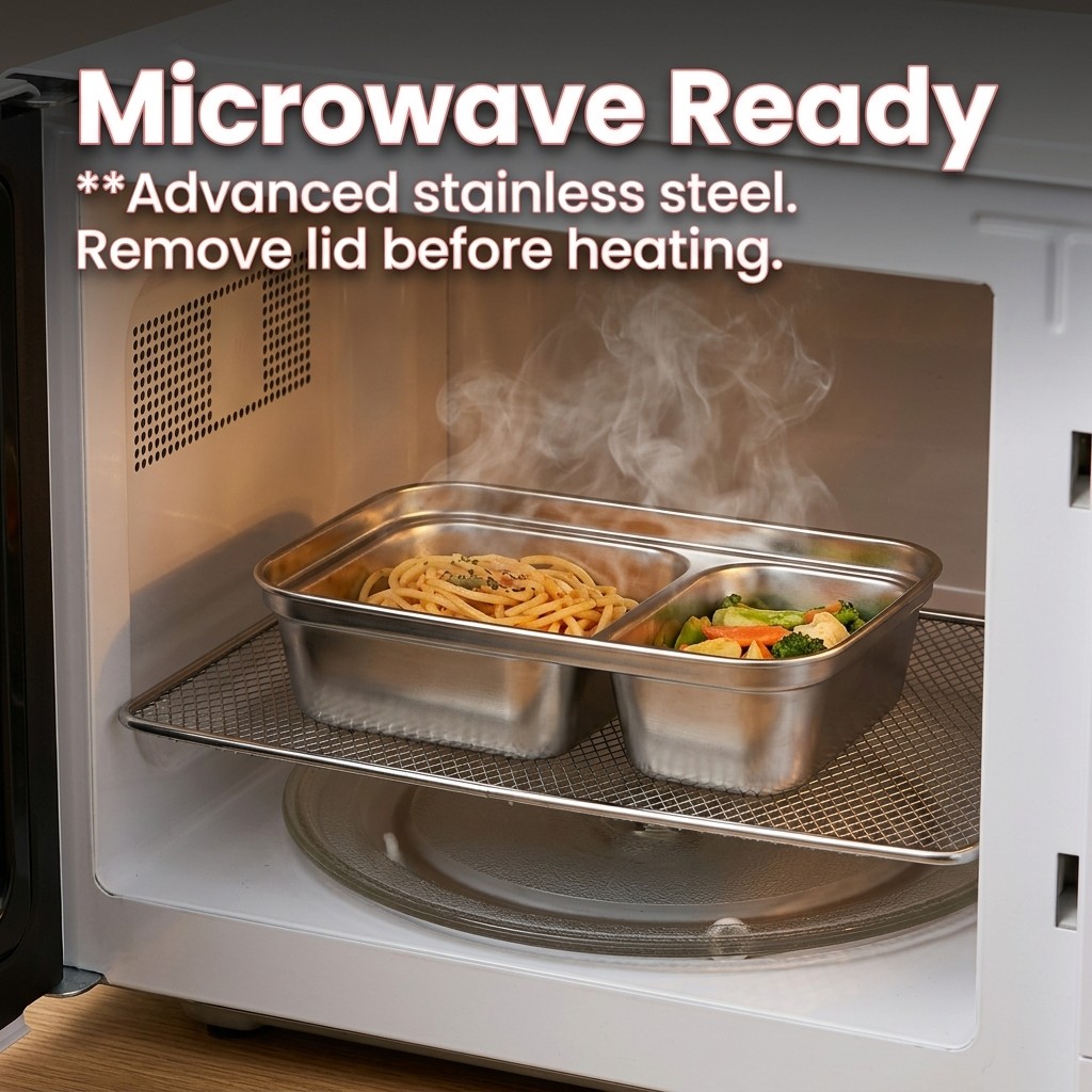 Microwave Safe 304 Stainless S - Meal Prep Lunch 评论和价格