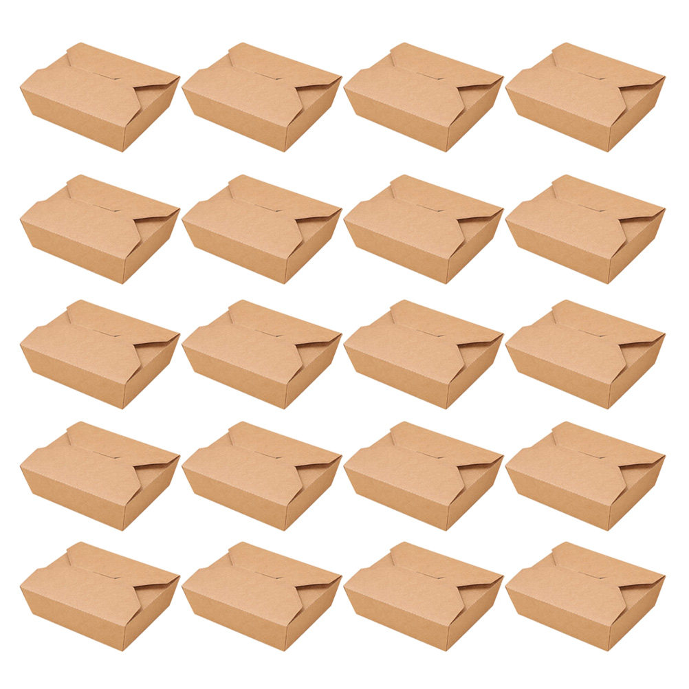 20Pcs Kraft Paper Lunch Box Di - Meal Prep For A Day 评论和价格