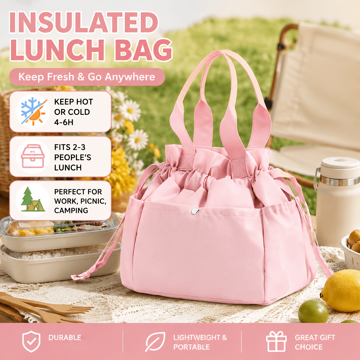 1 Pc Unisex Lightweight Insula - Meal Prep Lunch 评论和价格