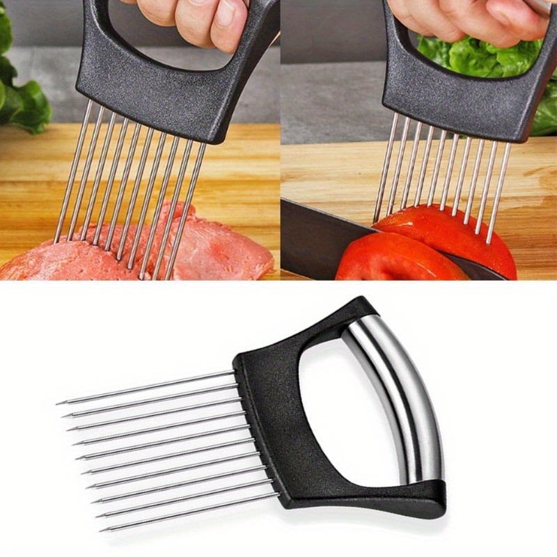 1Pc Steel Onion Needle with Cu - Onion Holder Slicer 评论和价格