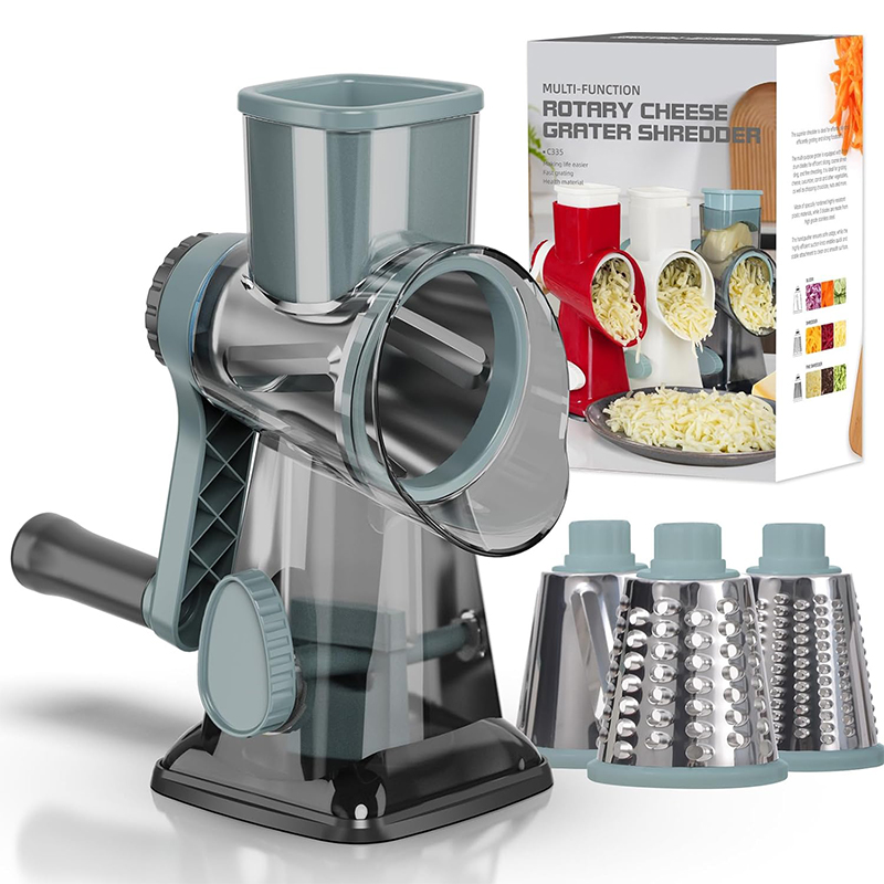 LMETJMA 3 in 1 Rotary Cheese G - Onion Holder Slicer 评论和价格