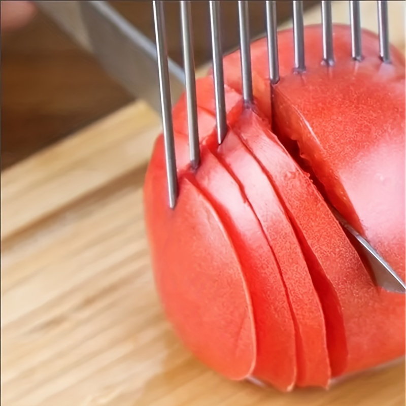1/4PC Stainless Steel Onion Ne - Onion Holder Slicer 评论和价格