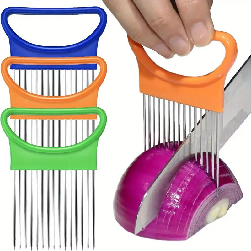 4-in-1 Kitchen Pin Magic Onion - Onion Holder Slicer 评论和价格