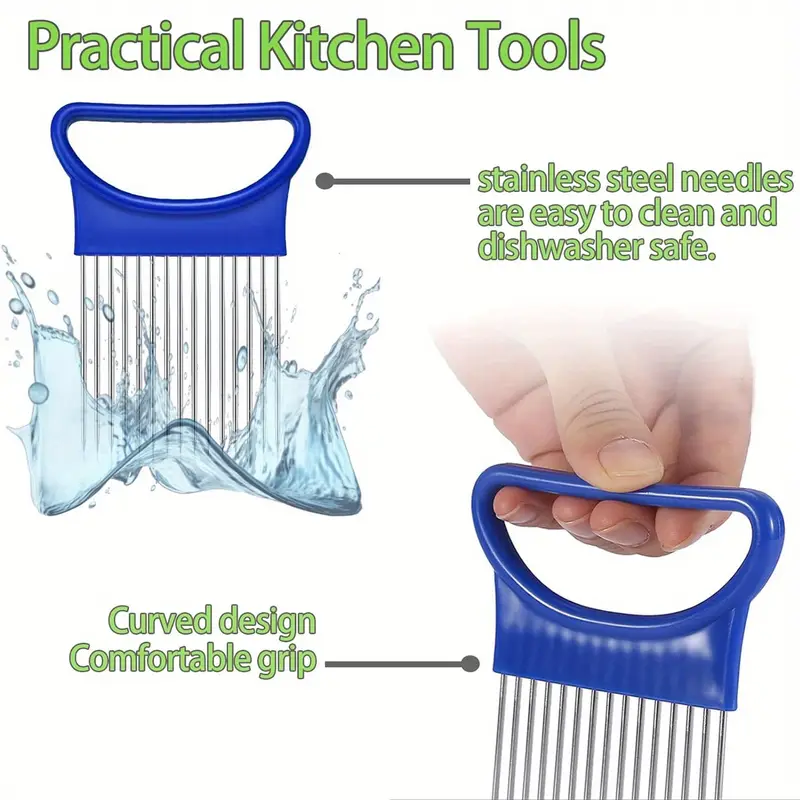 4-in-1 Kitchen Pin Magic Onion - Onion Holder Slicer 评论和价格