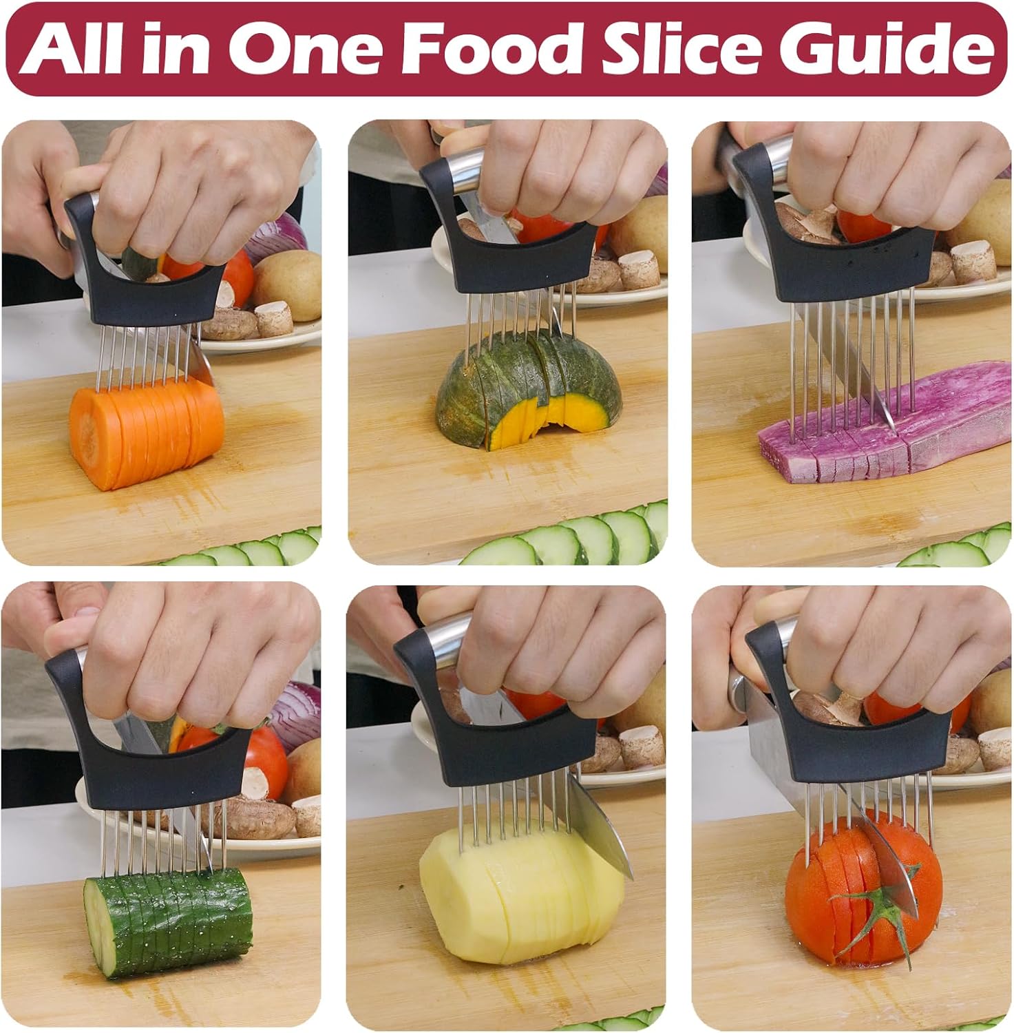 Stainless Steel Onion Cutter H - Onion Holder Slicer 评论和价格