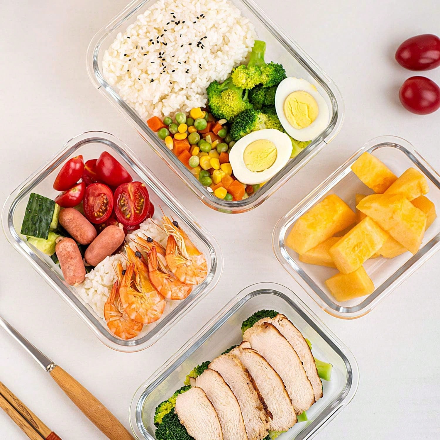 10 Pack Glass Meal Prep Contai - Meal Prep Lunch 评论和价格