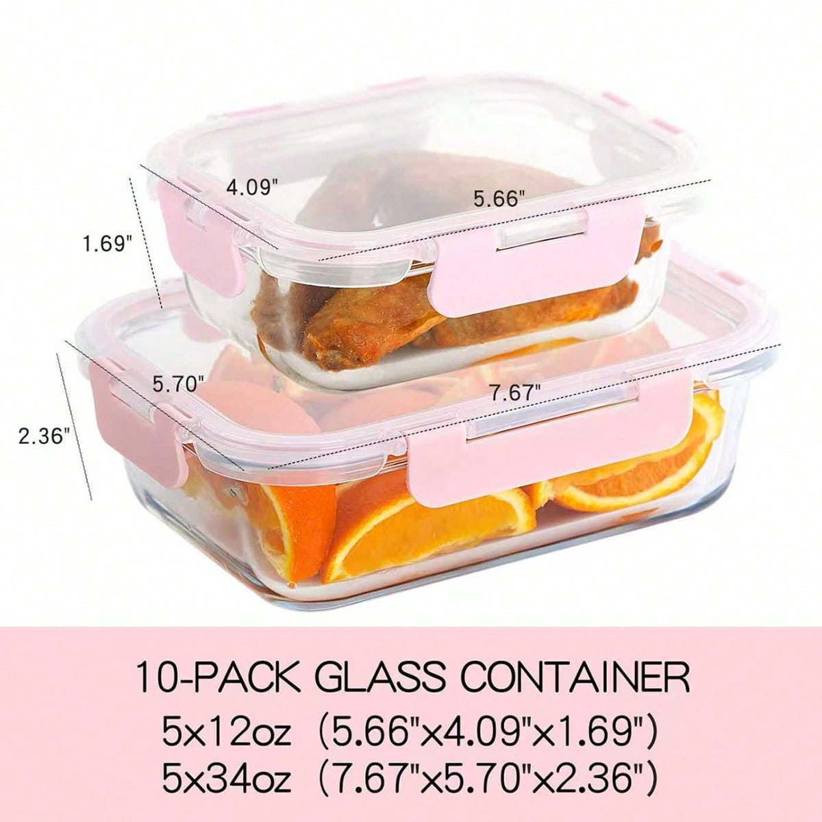 10 Pack Glass Meal Prep Contai - Meal Prep Lunch 评论和价格
