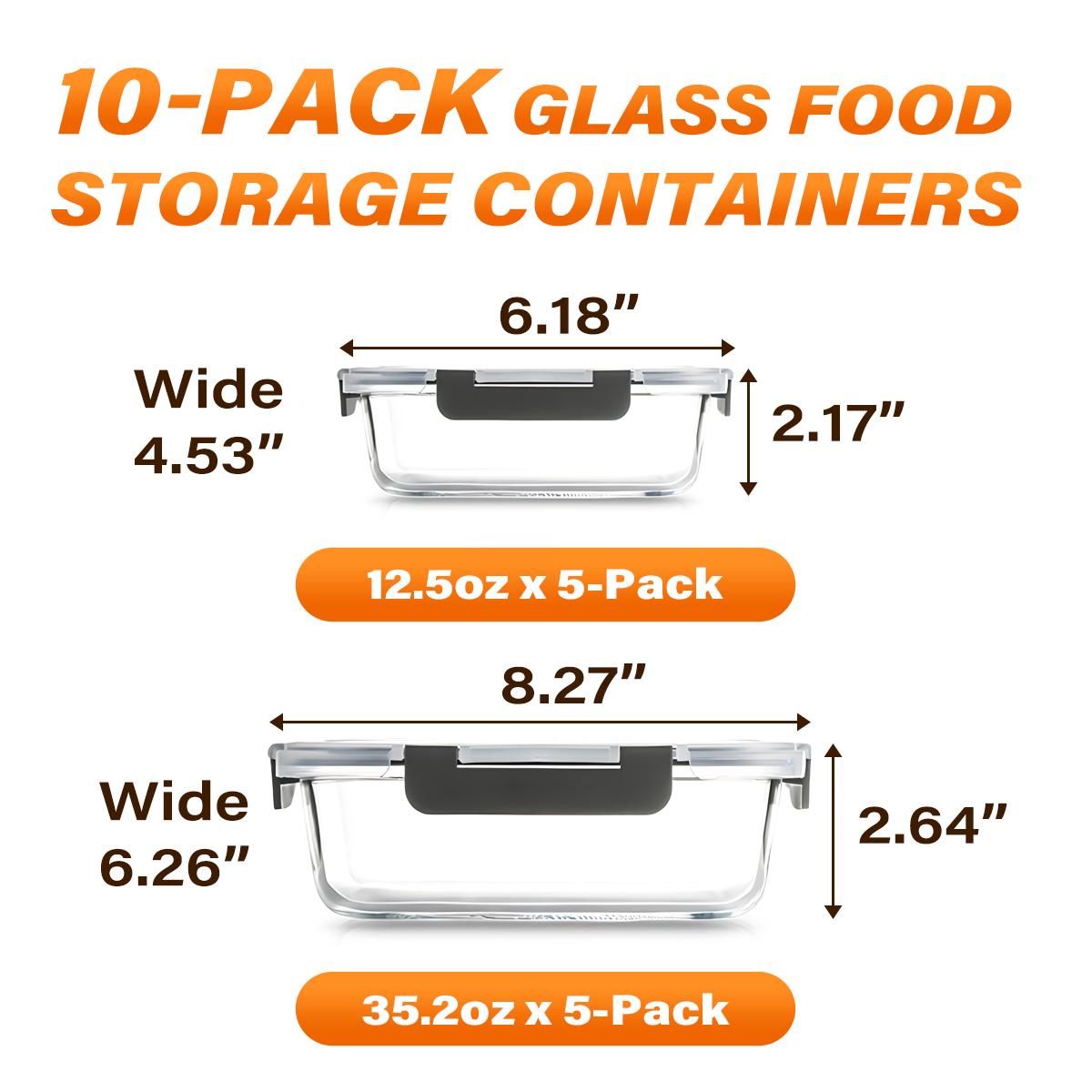Glass Food Storage Containers  - Meal Prep Weekly 评论和价格