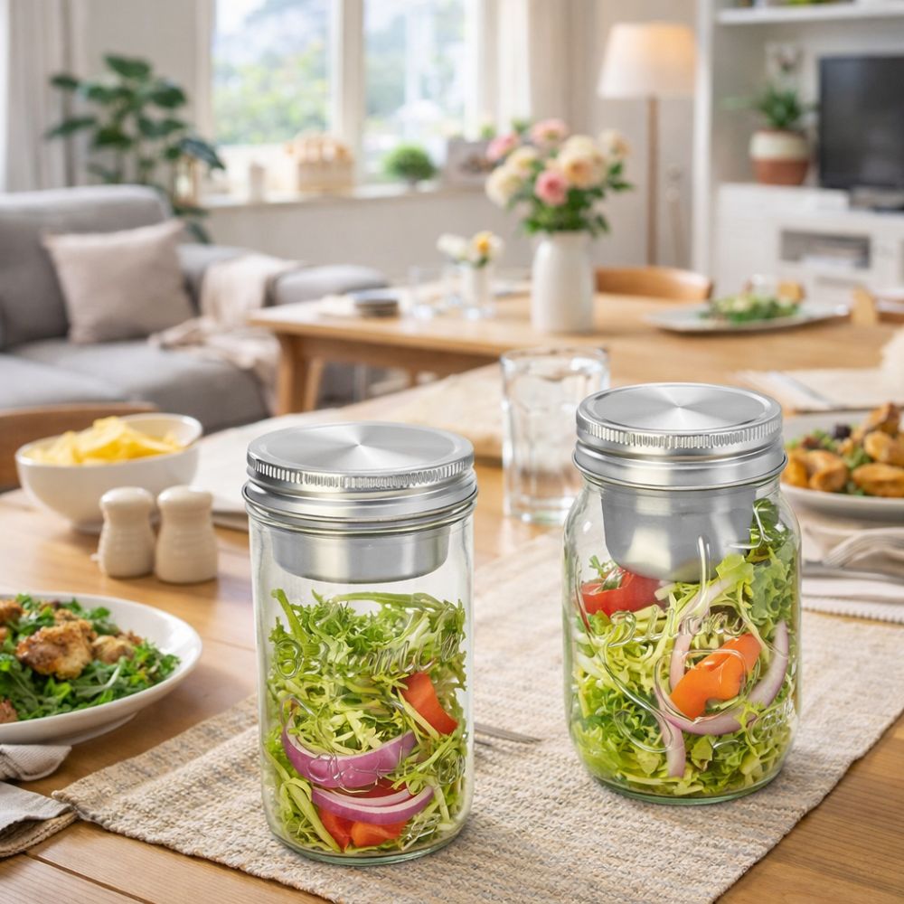 16/24 Oz Salad Glass Jars Wide - Meal Prep Weekly 评论和价格