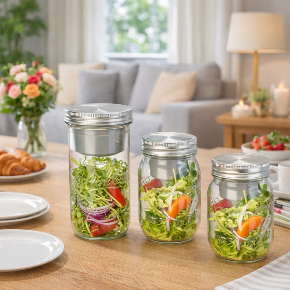 16/24 Oz Salad Glass Jars Wide - Meal Prep Weekly 评论和价格