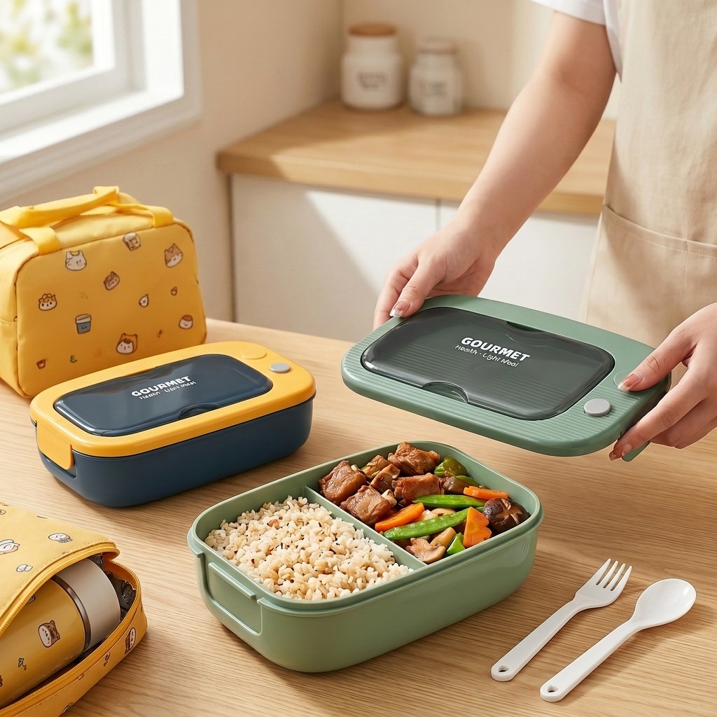 Microwavable Plastic Bento Box - Meal Prep Lunch 评论和价格