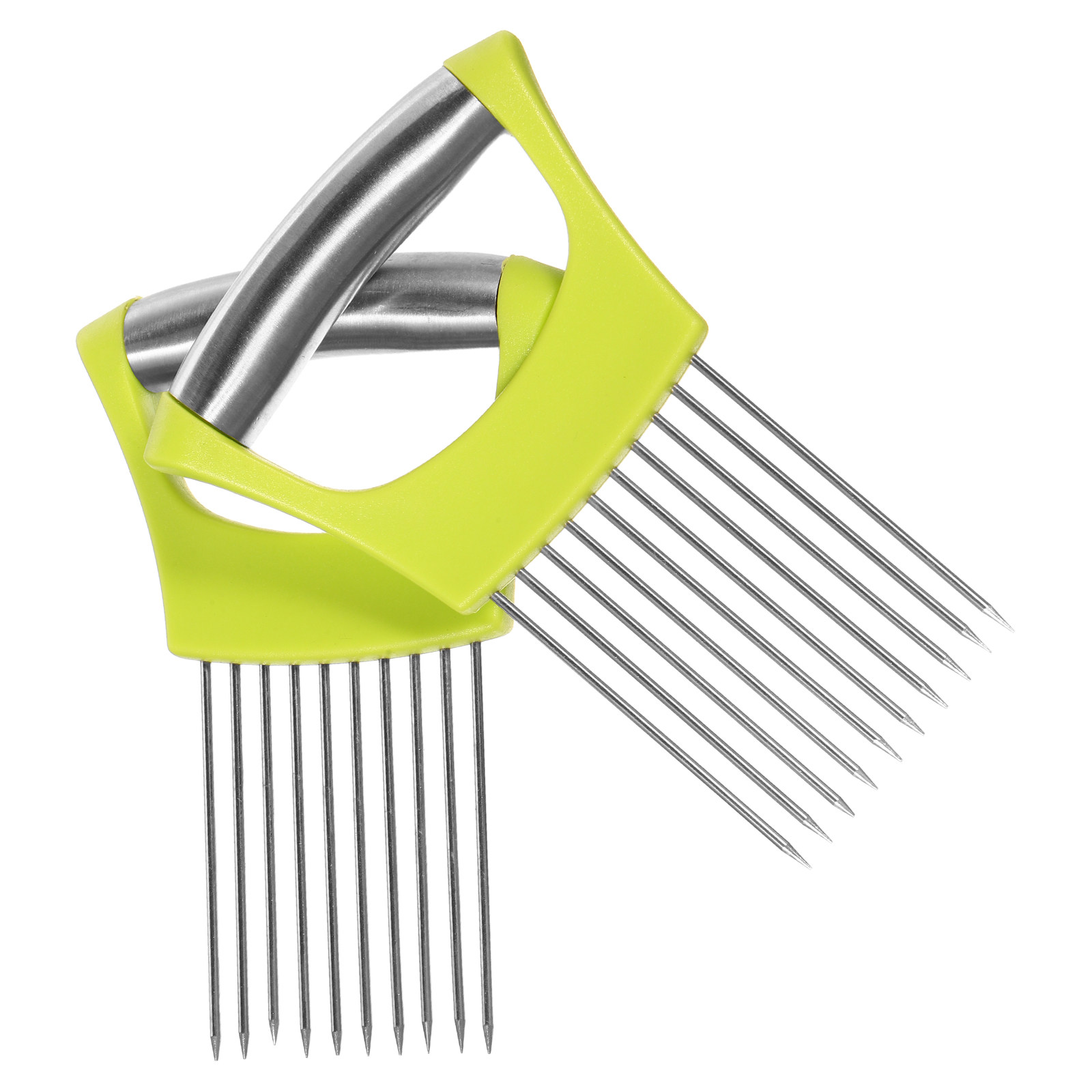 2Pcs Stainless Steel Onion Sli - Onion Holder Slicer 评论和价格