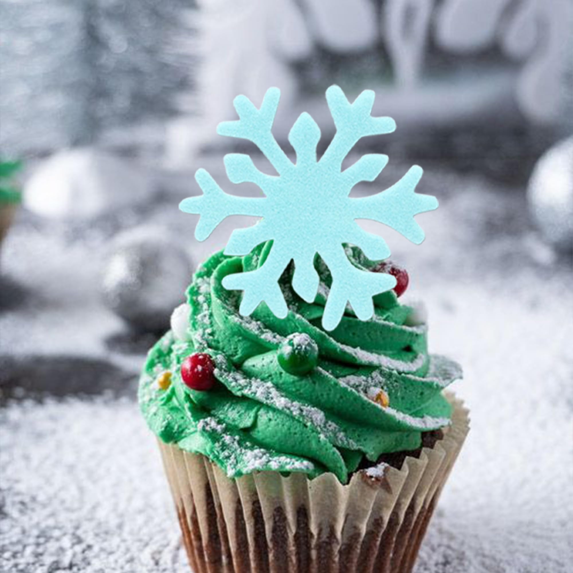 50Pcs Blue White Cupcake Toppe - Meal Prep Frozen 评论和价格