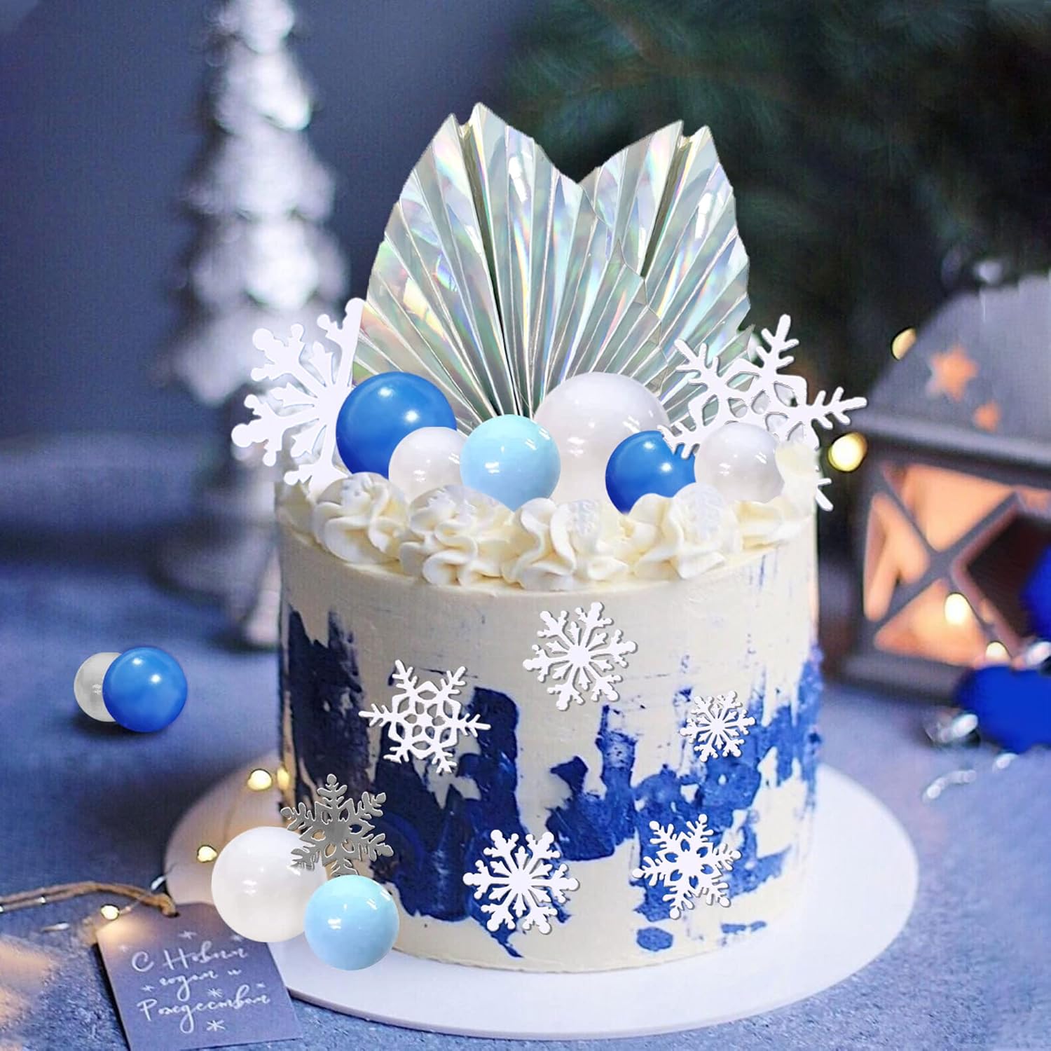 44 PCS Snowflake Cake Toppers  - Meal Prep Frozen 评论和价格