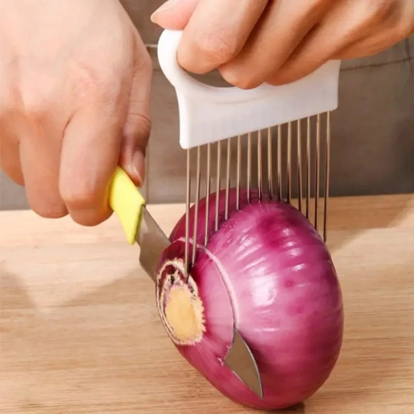Stainless Steel Onion Cutter H - Onion Holder Slicer 评论和价格