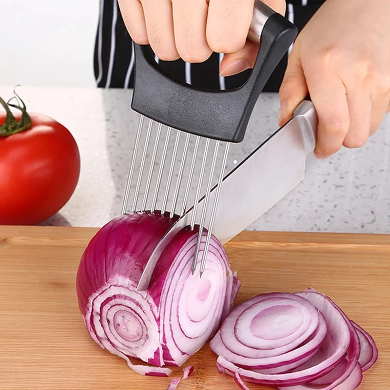 Stainless Steel Onion Cutter H - Onion Holder Slicer 评论和价格