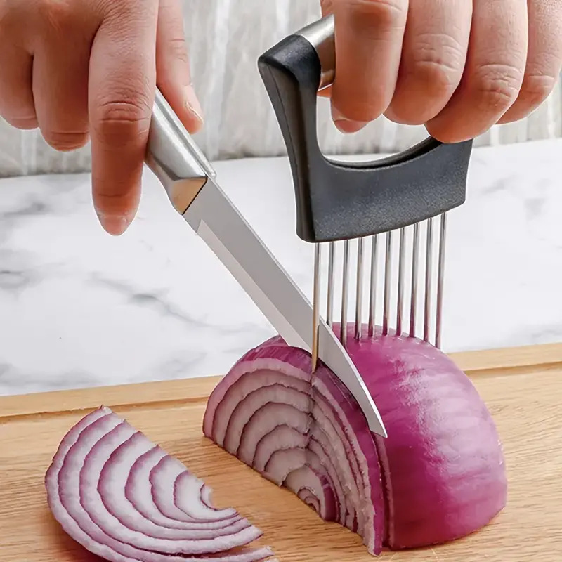 Stainless Steel Onion Needle S - Onion Holder Slicer 评论和价格