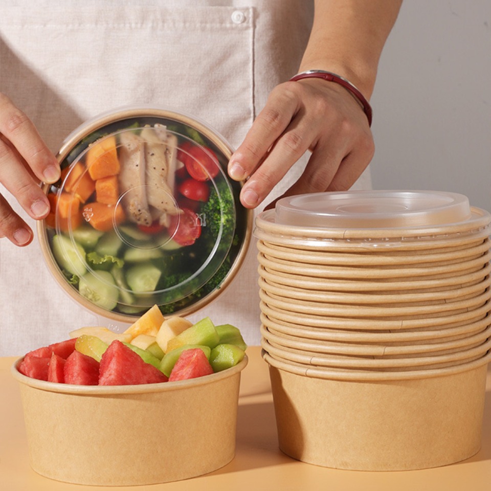 5/10/20PCS Kraft Paper Bowls w - Meal Prep For A Day 评论和价格