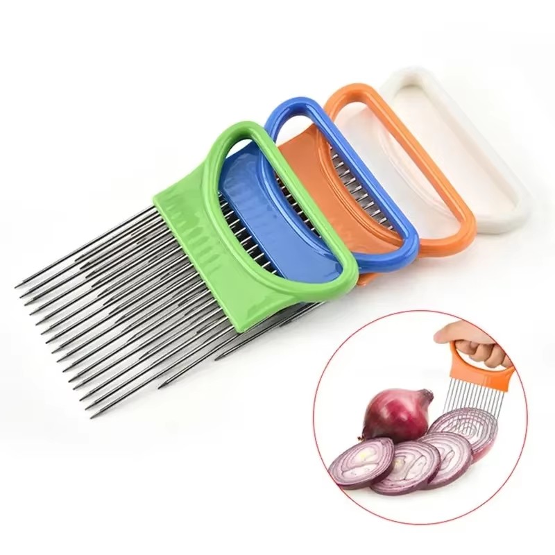 1/2/3/4pcs Effortlessly Slice  - Onion Holder Slicer 评论和价格