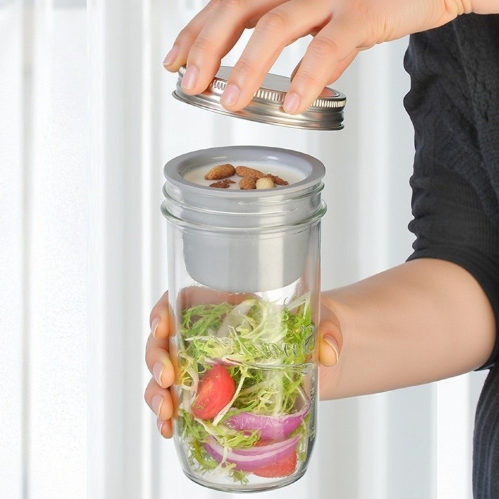 16/24 Oz Salad Glass Jars Wide - Meal Prep Weekly 评论和价格