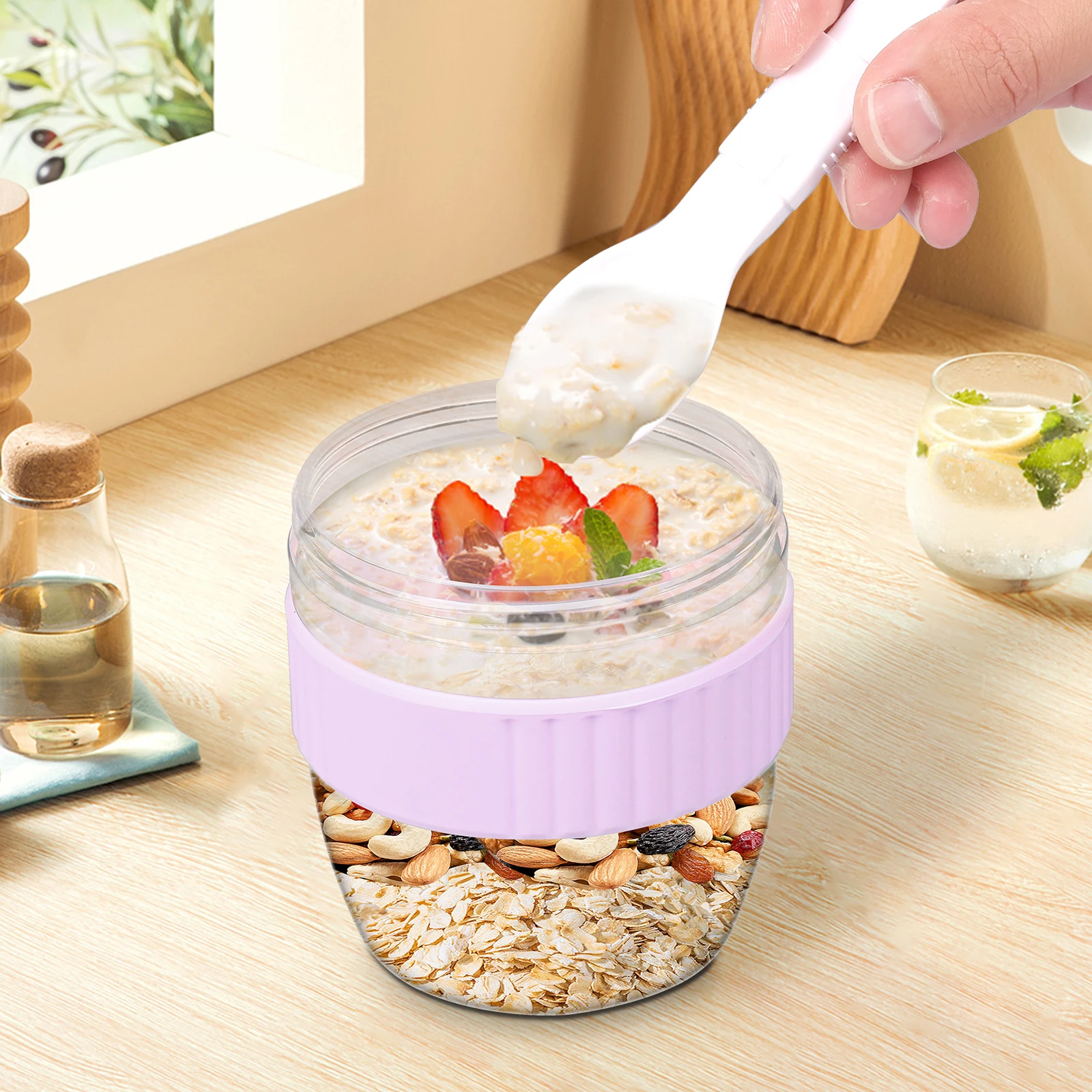 Double Layer Overnight Oats Co - Meal Prep Oatmeal Jars 评论和价格
