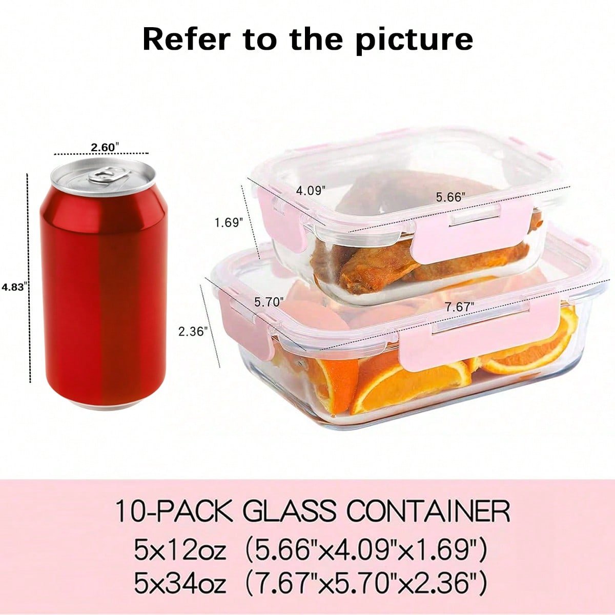 10 Pack Glass Meal Prep Contai - Meal Prep Lunch 评论和价格